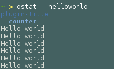 dstat helloworld 插件示例