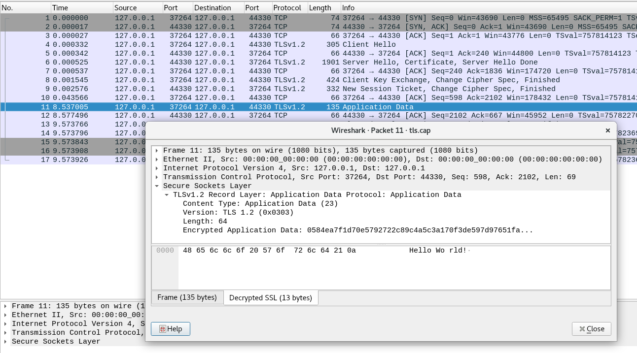 TLS WireShark RSA Decrypt Contents