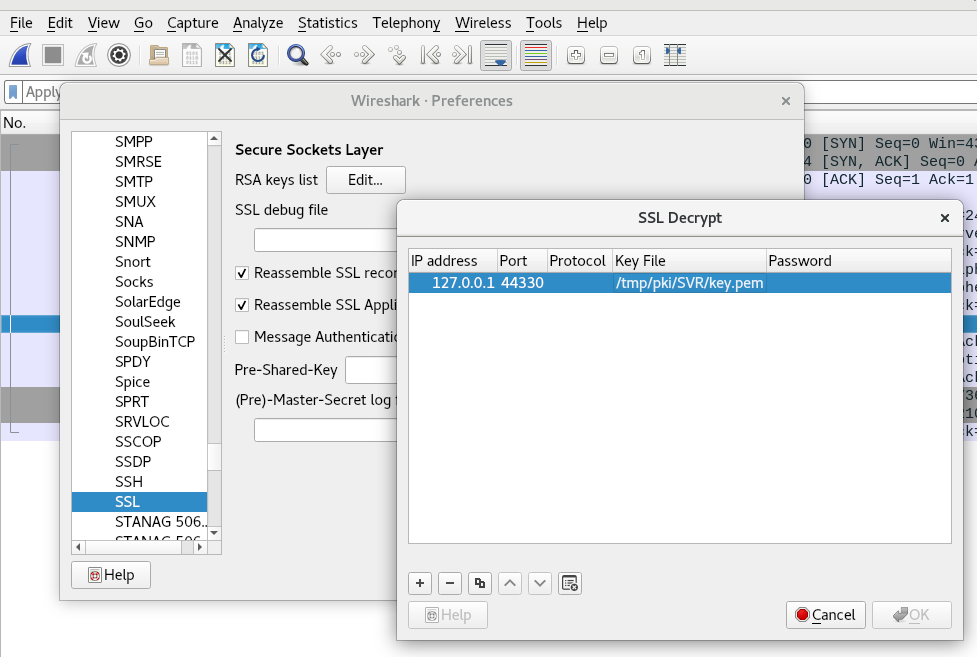 TLS WireShark RSA Decrypt Example